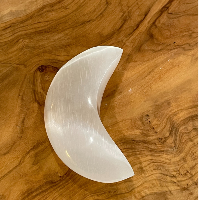 Selenite 3D Puffy Crescent Moon