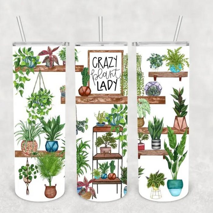 20oz "Crazy Plant Lady" Travel Tumbler Mug