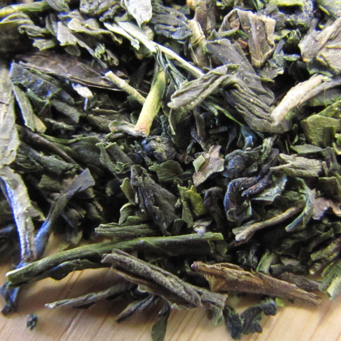 up close Decaf Sencha Kyushu Green Tea