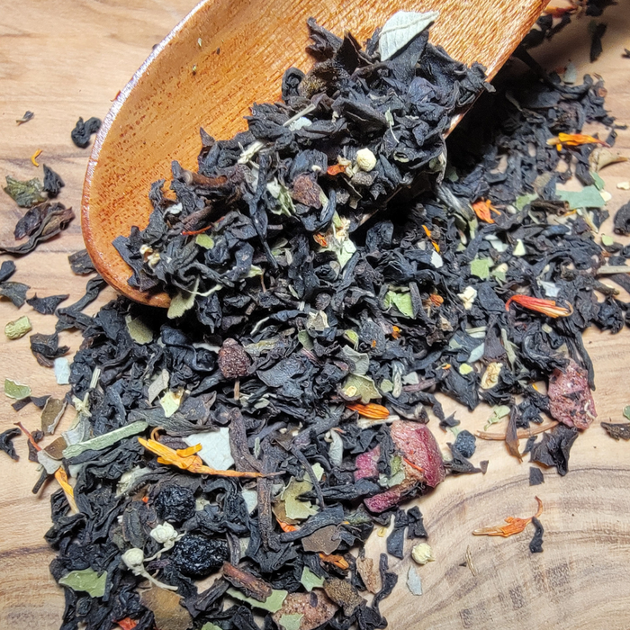 scoop of Elderberry Black Tea