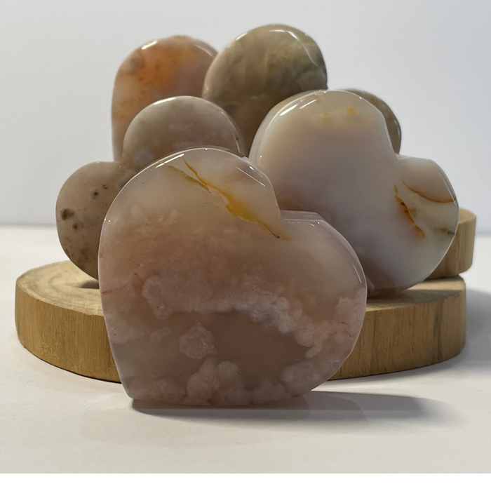 Flower Agate Heart