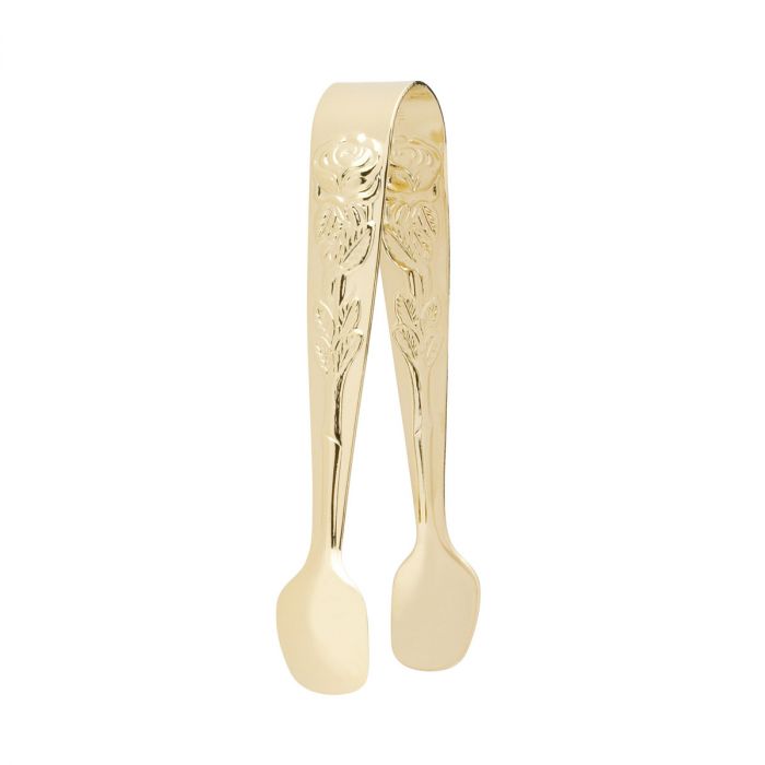 Fino Rose Sugar Tong, Gold Plated