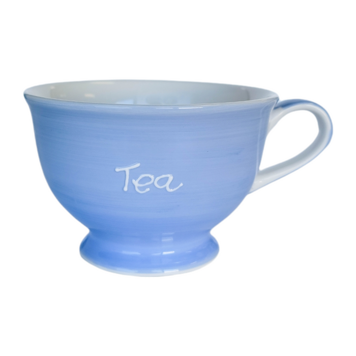 "Tea" Cup Blue  8.5oz