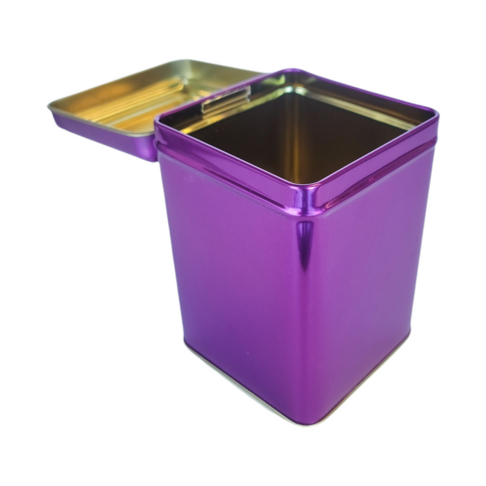 Purple Hinged Lid Tin