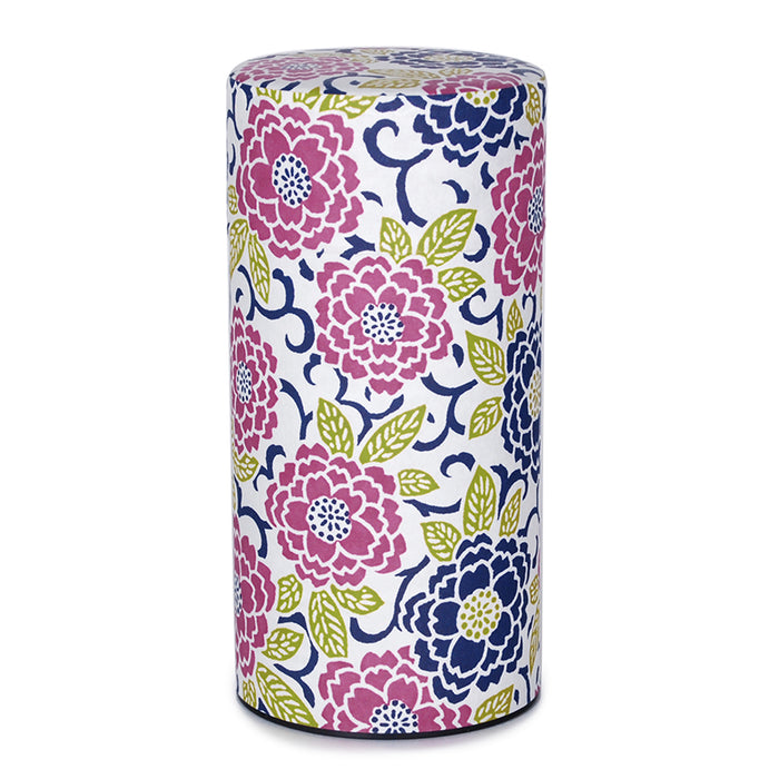 Pink 6" Washi Paper Tea Tin w/ Inner Lid