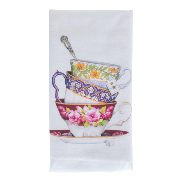 Vintage Stacked Cups  - Towel