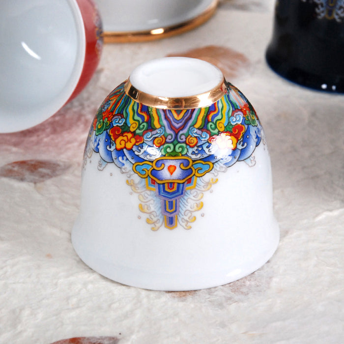 Lucky Cat Tea Set - White
