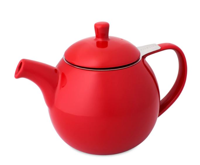 24oz Red Curve Teapot w/Infuser