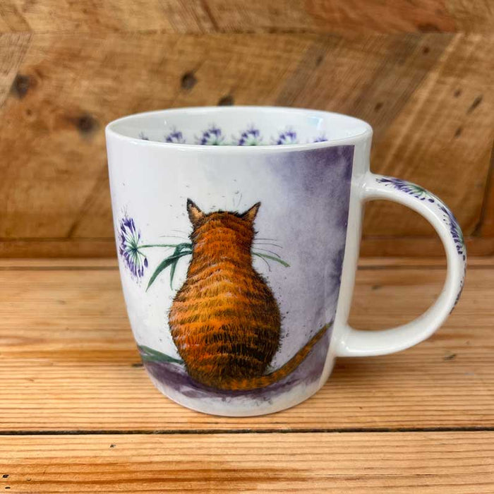 Cat & Agapanthus Mug