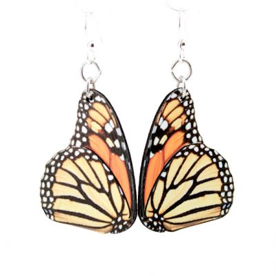 Earrings -  Monarch Butterfly Wings