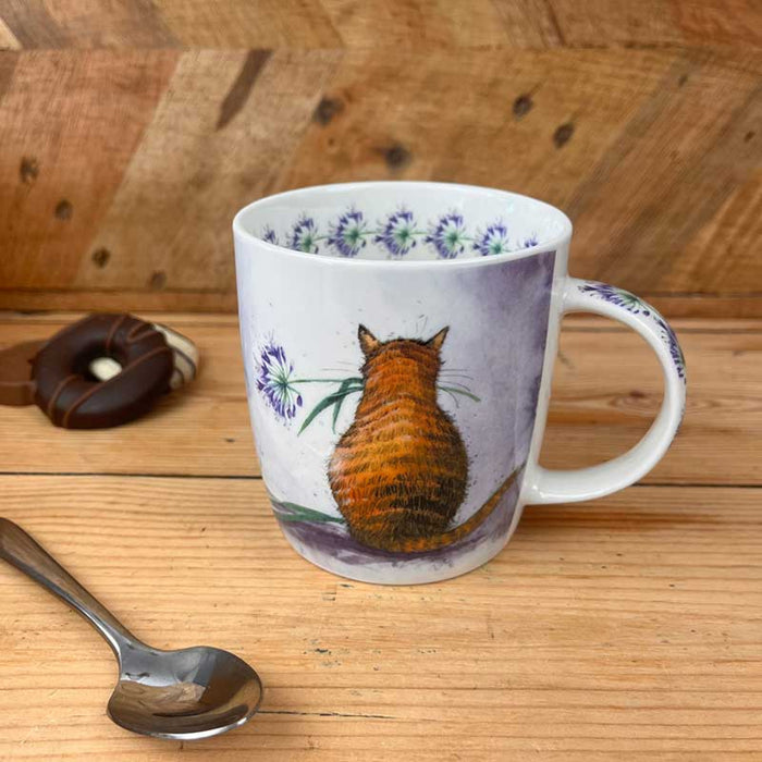 Cat & Agapanthus Mug