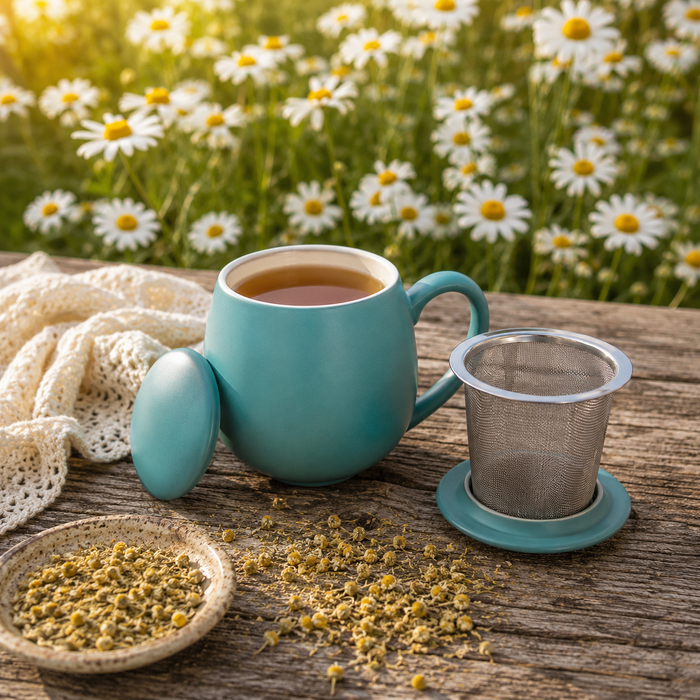 Jade Green Tea Mug with Infuser