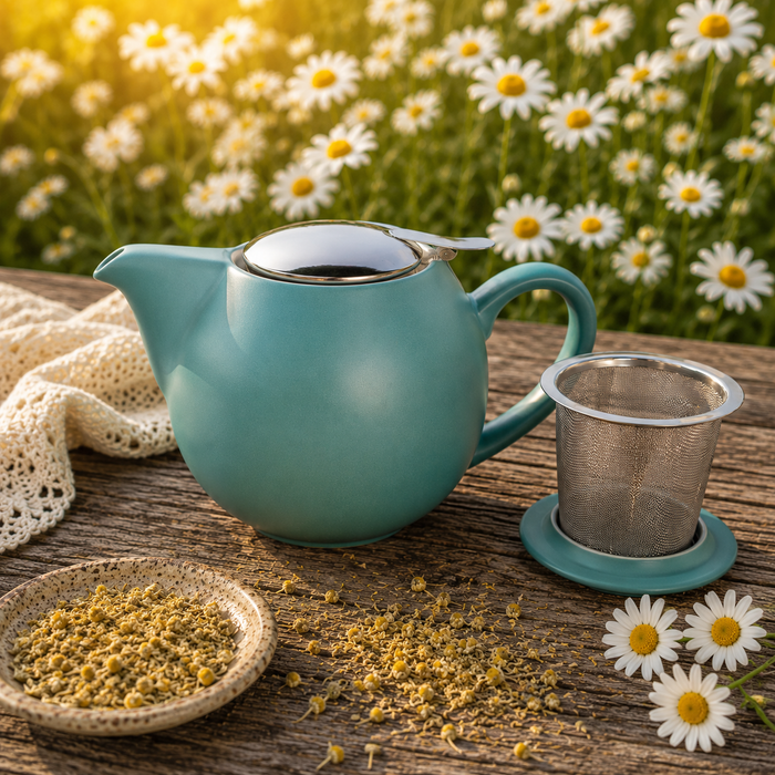 Jade Green Porcelain Teapot with Infuser