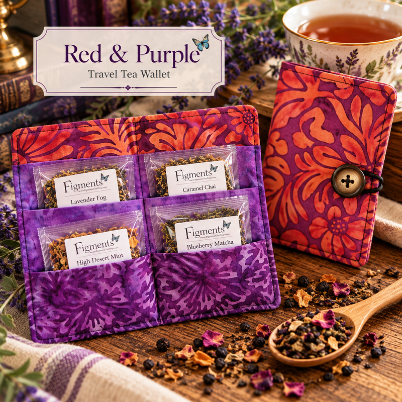 Travel Tea Wallet – Handmade Fabric Tea Organizer