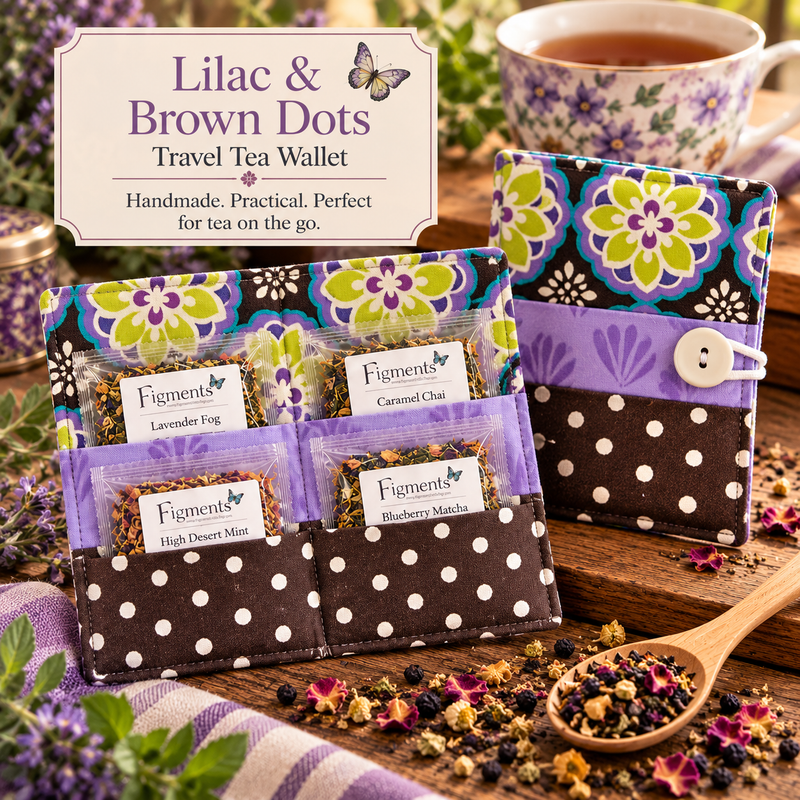 Travel Tea Wallet – Handmade Fabric Tea Organizer