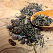 scoop of Chocolate Strawberry Champagne Black Tea