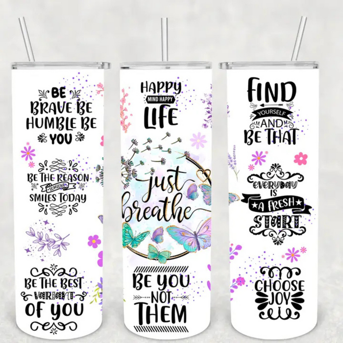 20oz Words of Affirmation Travel Tumbler Mug