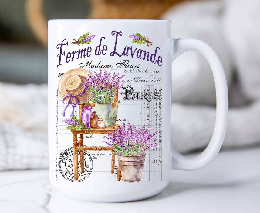 French Garden Lavender 15 oz Mug