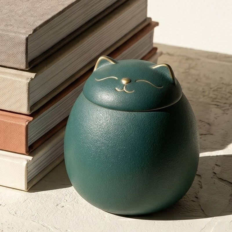 Tea Keeper Cat – Ceramic Tea Storage Jar