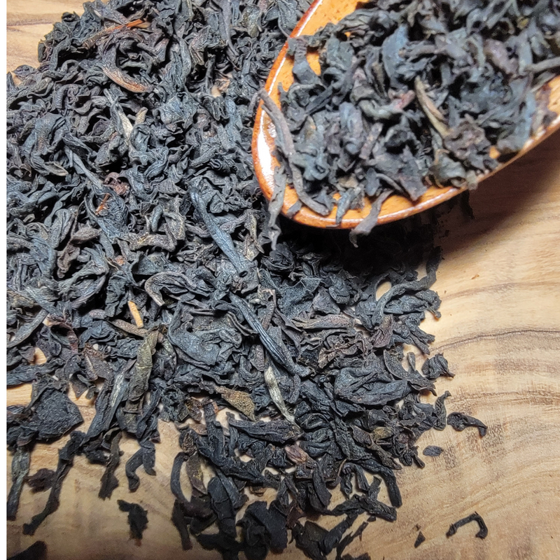 scoop of Decaf English Breakfast Black Tea
