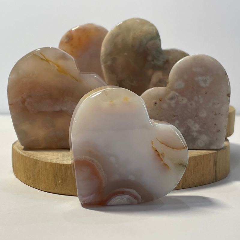 Flower Agate Heart