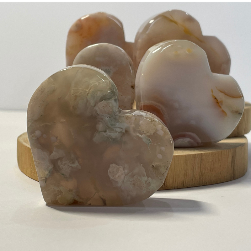 Flower Agate Heart