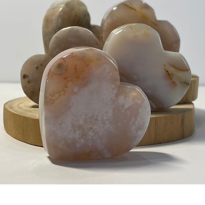 Flower Agate Heart