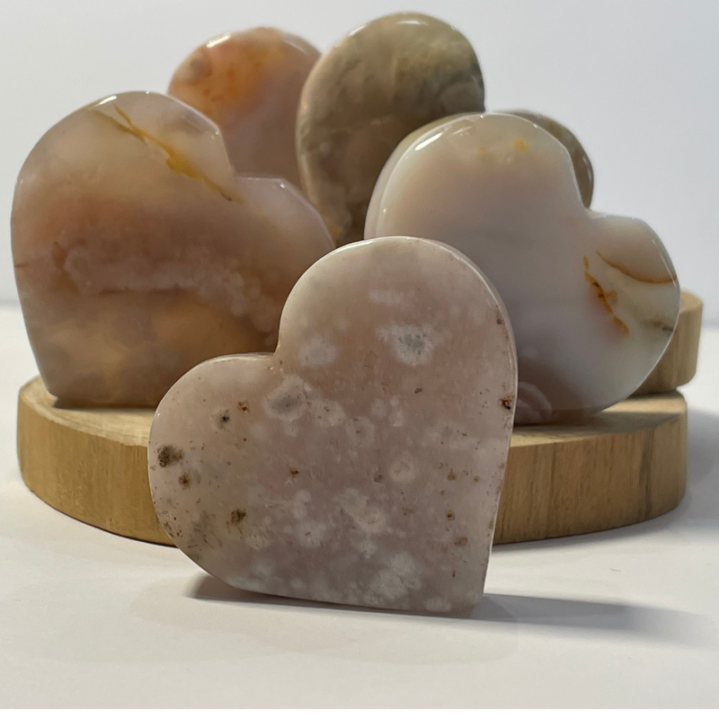 Flower Agate Heart
