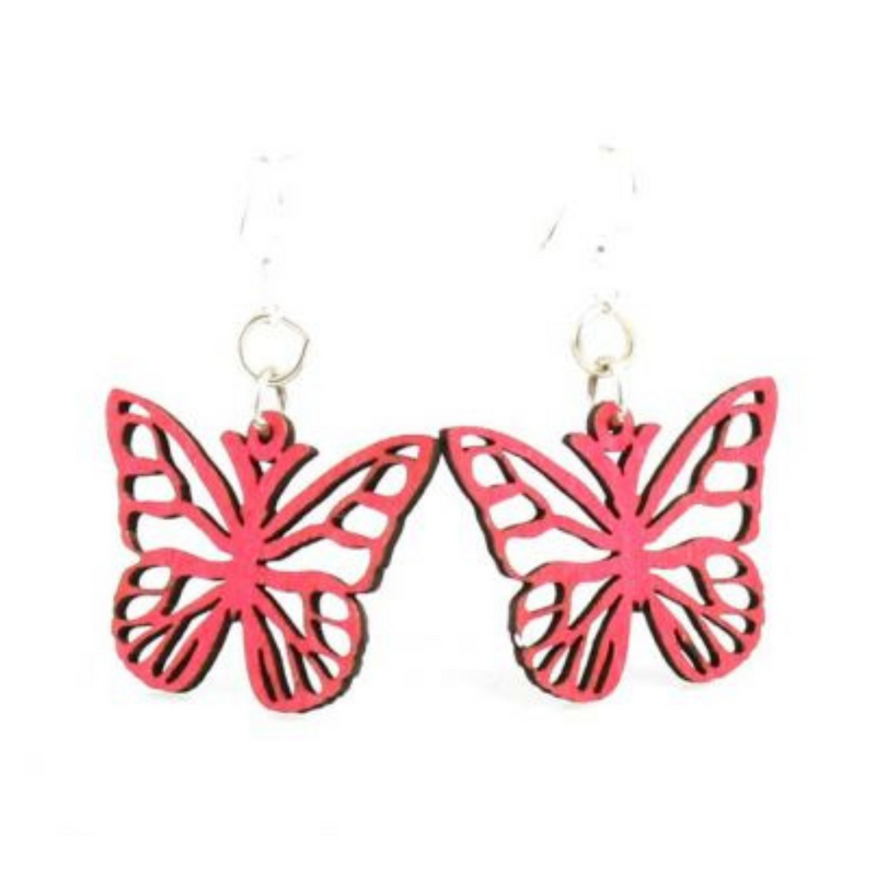 Earrings -  Butterfly Dark Pink