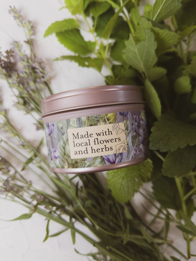 candle tin label