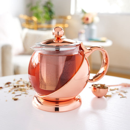 Teapot wrapped in Rose Gold