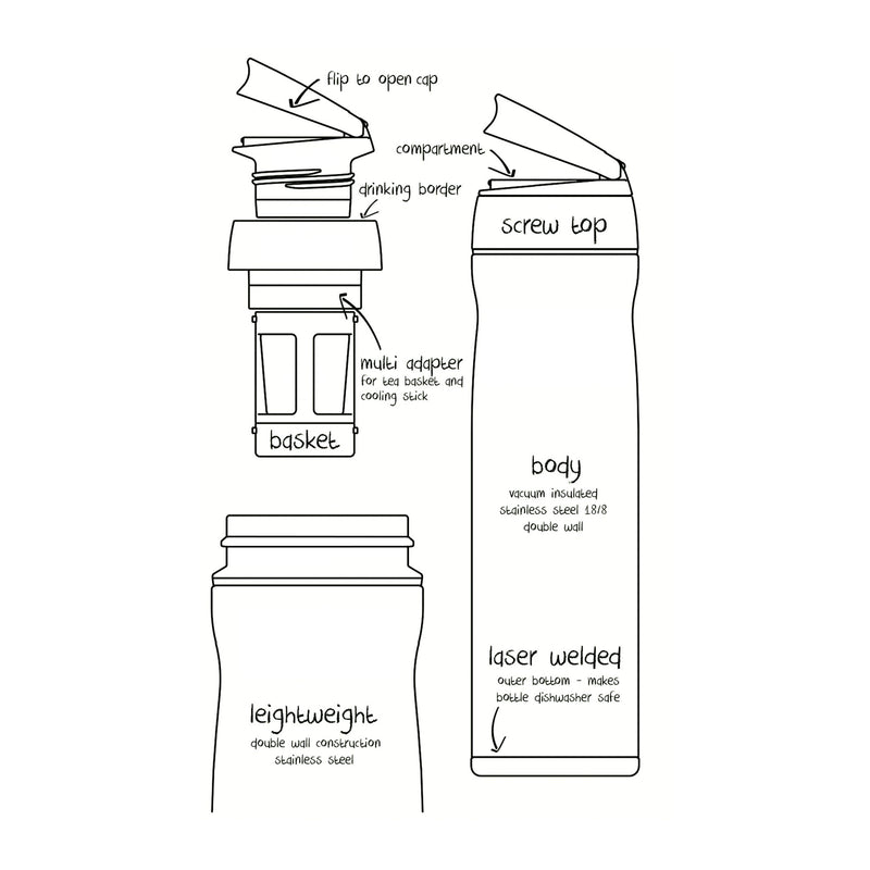 Travel Tea Tumbler w/ Infuser - Totally Teal