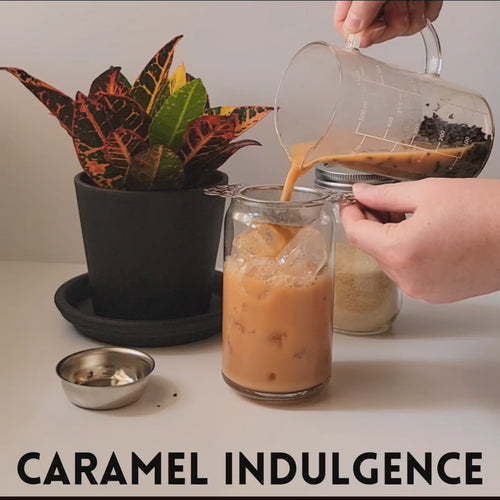 Video how to make Caramel indulgence drink with French Caramel Crème Brûlée Black Tea
