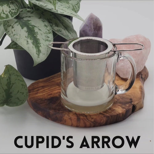 Video using Black Wild Cherry Black Tea to make drink Cupids Arrow