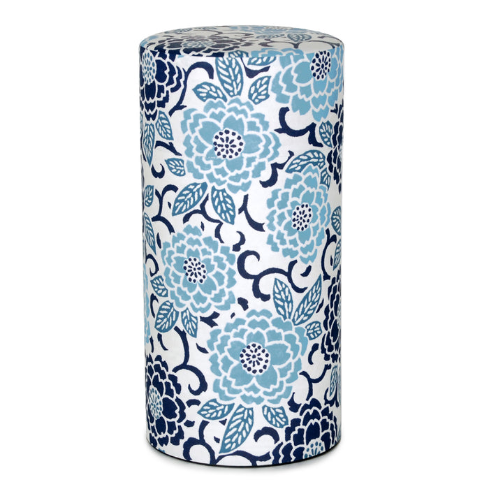 Blue 6" Washi Paper Tea Tin w/ Inner Lid