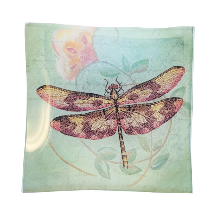 Dragonfly Glass Tray Design 2