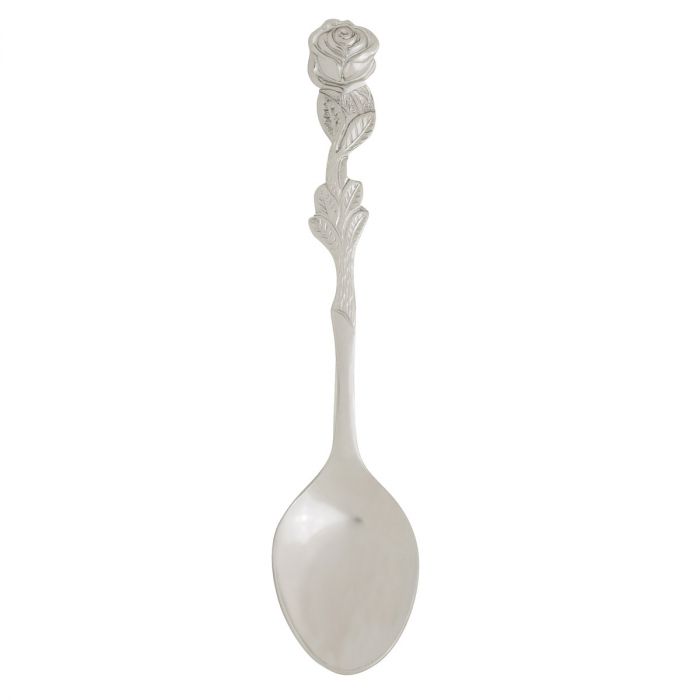 Fino Demi Spoon, Rose Design Silver