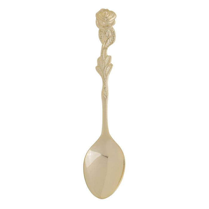 Fino Demi Spoon, Rose Design Gold Plated