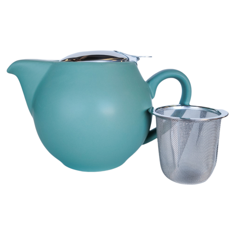 Jade Green Porcelain Teapot with Infuser