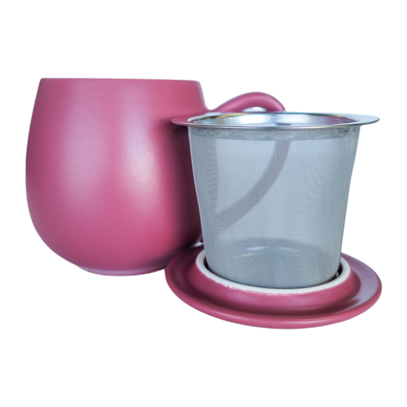 Berry Tea Mug with Infuser