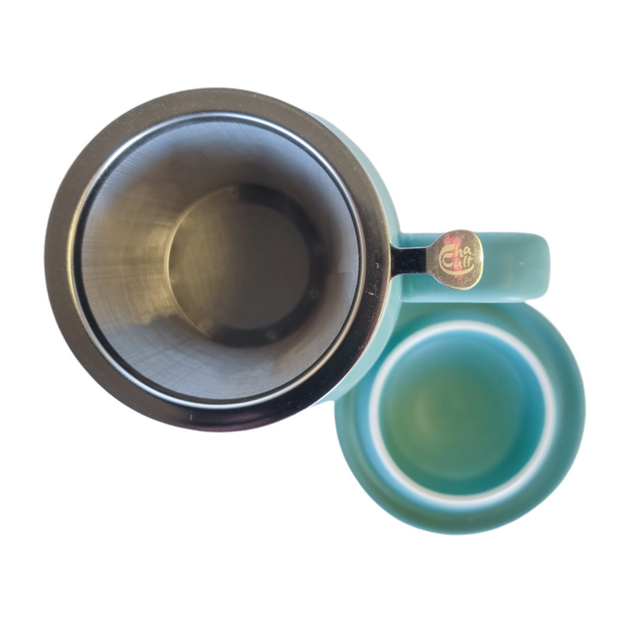 Tea Mug w Infuser - Jade Green