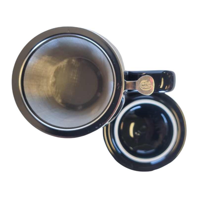 Tea Mug w Infuser - Black