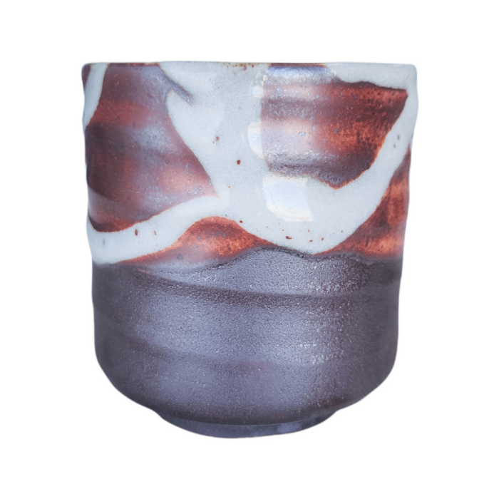 Grey and Rust Tea Cup