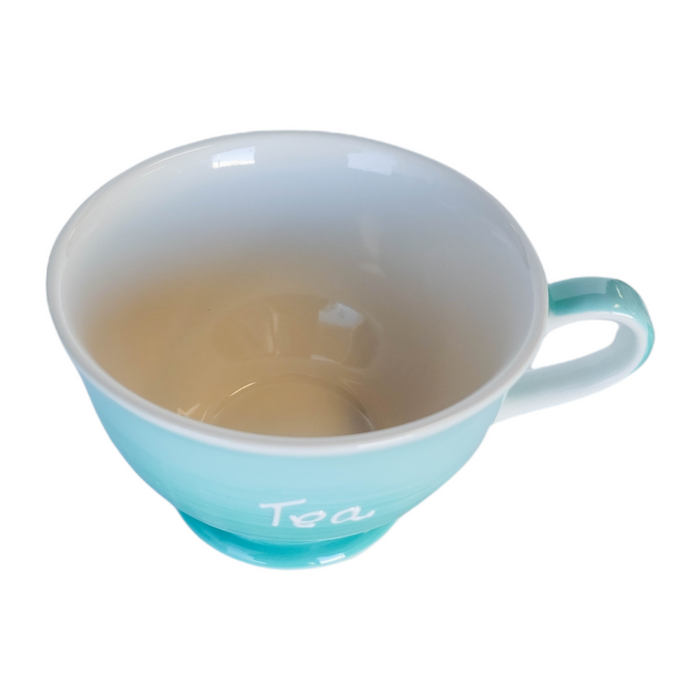 "Tea" Cup Teal 8.5oz