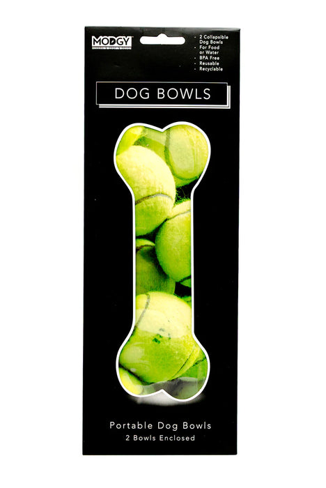 Tennis Ball Dog Bowl Set of 2