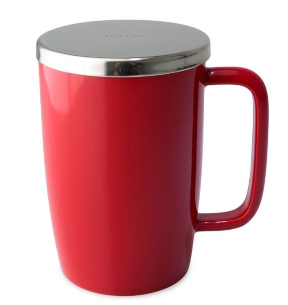 Red Mug w/Infuser 18oz